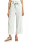Self Belt Flare Pant in Pale Chambray or White