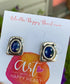 Blue Stud Silver Earrings by Andrea Nieto Jewels