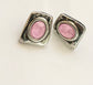 Pink Stud Silver Earrings by Andrea Nieto Jewels