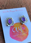 Amethyst Stud Silver Earrings by Andrea Nieto Jewels