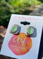 Seafoam Green Stud Silver Earrings by Andrea Nieto Jewels