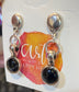 Black Tenerife Silver Earrings by Andrea Nieto Jewels