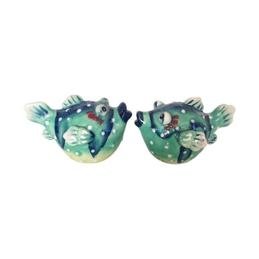 Puffer Fish Salt and Pepper Set ~ Handmade