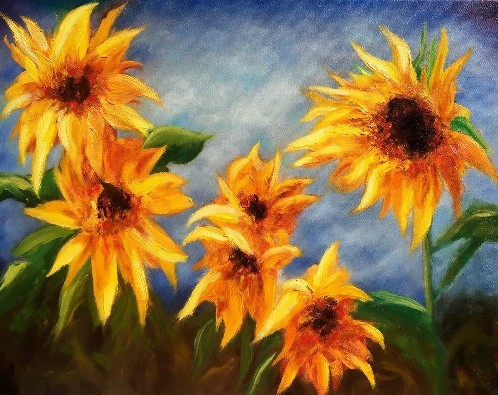 Original Acrylic Painting "Sunflowers"