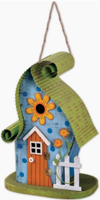 Enchanted Sunflower Bird House ~ Hand Crafted
