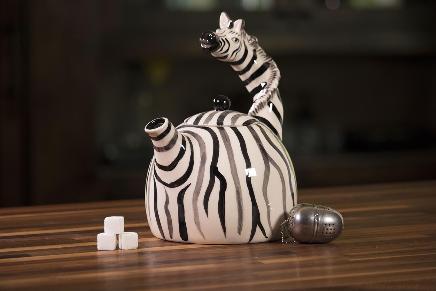 Handmade Zebra Teapot