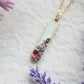 Bitty Bar Floral Necklace by Colourful Blossom ~ Cool tones