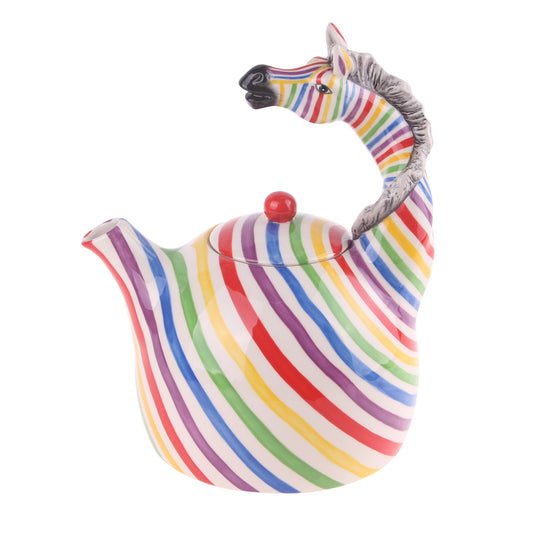 Handmade Striped Zebra Teapot