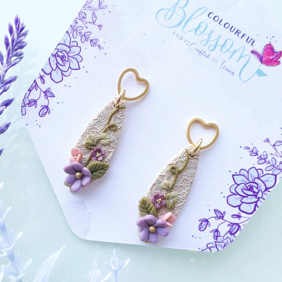 Floral Drops, Earrings by Colourful Blossom