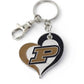 NCAA Purdue Boilermakers Swirl Heart Keychain