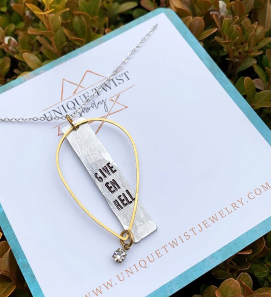 Give 'Em Hell Necklace by Unique Twist