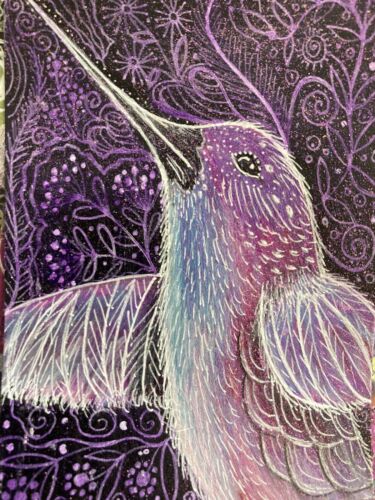 Original Painting "Hummingbird" by Lynne Kohler, Pocket Art